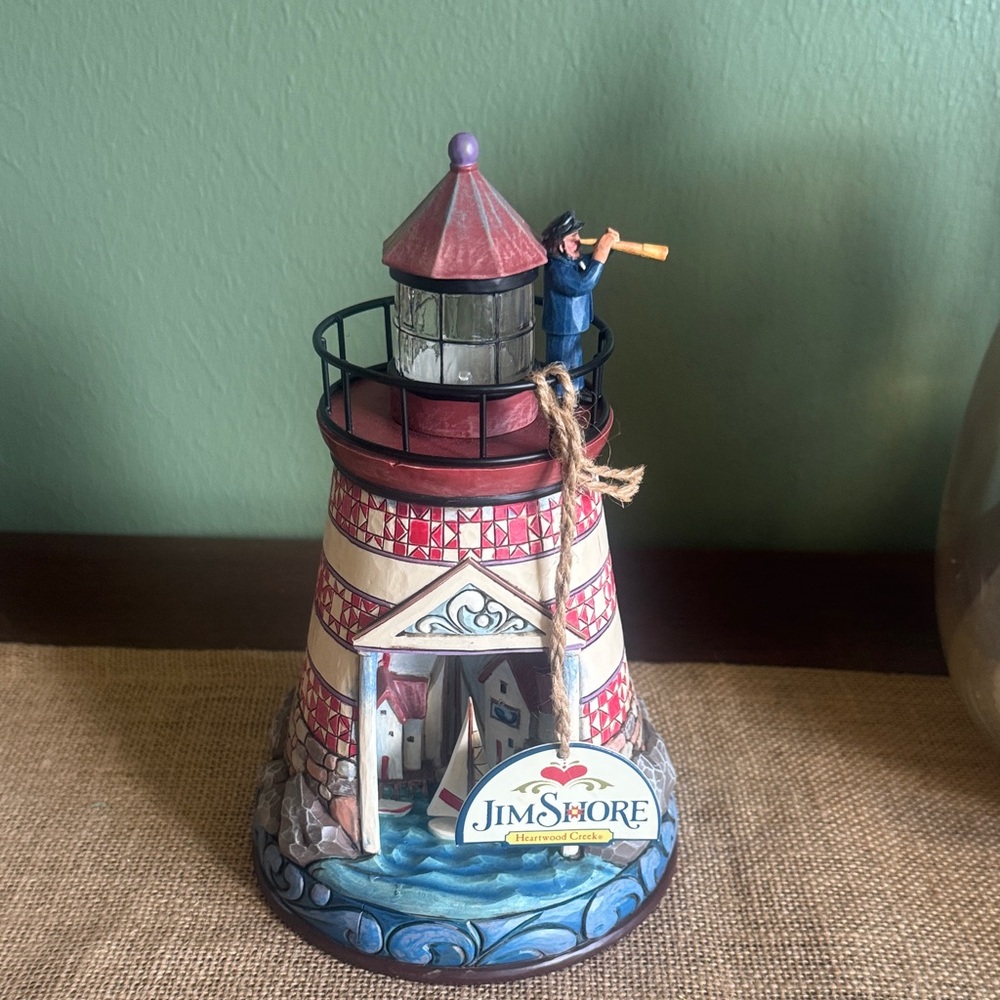 Jim Shore “Summer Breezes” Lighthouse Decor Heartwood Creek Sailboat Nautical